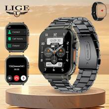 LIGE Smart Watch 600 MAh Large-Capacity Battery, Multiple Sports Modes, Waterproof, Multiple Watch Wallpaper Switching, Heart Rate, Blood Pressure, Sleep Monitoring, Fashionable Smart Watch For Men And Women