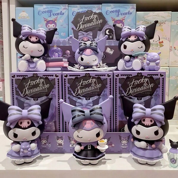 Sanrio 1pc Sanrio Kuromi Lucky Series Blind Box Collectible Figure Doll Cute Desktop Decor Gift