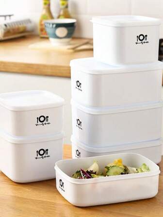 1 pièce Boîte de conservation fraîche, boîte de stockage sous emballage réfrigéré, boîte hermétique en plastique, boîte à lunch pour four à micro-ondes, boîte bento, fournitures scolaires