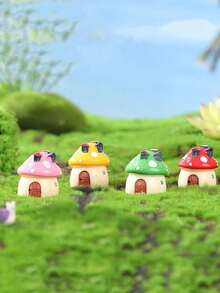 1 件迷你房子蘑菇房-童话花园配件，苔藓微景观小饰品，童话花园装饰，童话花园房子饰品，家居微景观装饰，微景观小饰品拍摄道具工艺品