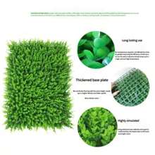 3 块人造黄杨草垫，模拟米兰植物草墙，PE 材质制成，尺寸 40x60 厘米/16x20 英寸，现代风格，抗紫外线，易于拆卸，人造草，人造花，假植物，适用于户外派对活动、节日生日婚礼装饰，适用于庭院、门廊、餐厅、卧室、花园、春夏家居装饰，不含容器 - 彩色 - 查看 10