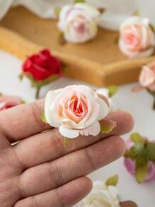 5/10PCS Artificial Flowers Silk Rose Head, Fake Plants For Spring Autumn Wedding Vase For Home Dining Room Bedroom Decorations, Mother's Day, Valentine's Day Festival Birthday Party Accessories, Outdoor Garden Decorations