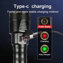 1pc Powerful & Ultra Bright Rechargeable LED Tactical Flashlight, High Intensity Handheld Flashlight With Large Capacity Battery, For Emergency, Hiking, Camping - Black - View 7