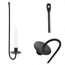 2 pièces Supports de bougie muraux en métal moderne, parfaits pour le salon, le style fermier, la décoration de la cheminée, idéaux pour Halloween, Noël et plus, décoration de Noël, décoration d'intérieur