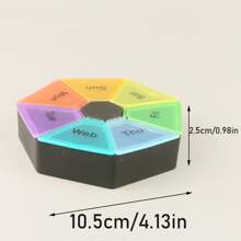 Boîte de rangement colorée à grande capacité de 7 jours