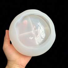Modern Asymmetrical Shape Bowl Mold DIY Jewelry Display Plate Cement Candle Container Epoxy Resin Decor Tray Silicone Molds - White - View 4