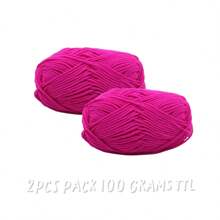 2Pcs 5-Ply Cotton Yarn Suitable For DIY Knitting Bags, Scarves, Hats, Sweaters, Home Textiles, Weight 100g