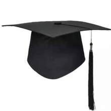 1 Pc Black Graduation Cap Tassel Unisex Graduation Hat - Black - View 3