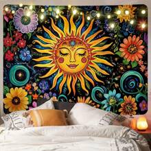 1 pezzo Arazzo da parete floreale colorato in poliestere, decorazione per la casa in stile bohémien, quadro decorativo per camera da letto o soggiorno, dipinto colorato, regalo decorativo ispirato alla natura, appeso alla parete