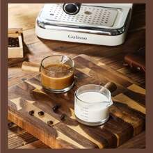 4pcs/2pcs/1pc 100ml Mini Graduated Scald-Proof Handle Cup, Espresso Cup, Milk Cup, Sauce Cup, Precise Measuring Cup, Compact & Cute, Convenient & Practical, Tea Cup, Thick Glass, Durable, Household Essential