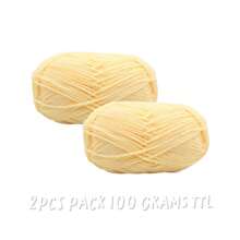 2Pcs 5-Ply Cotton Yarn Suitable For DIY Knitting Bags, Scarves, Hats, Sweaters, Home Textiles, Weight 100g