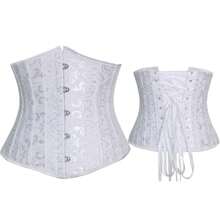 1pc Vintage Waist Trainer Short Corset With Jacquard Pattern Button Closure, Shapewear Waist Cincher For Women Women Corset Belt For Dress,Waist Trainer Waist-Shaping For Waist Slimming And Tummy Control