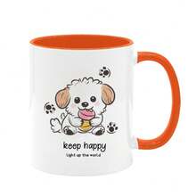 1 件 11 盎司 Keep Happy 陶瓷咖啡杯,可微波炉加热,咖啡杯,有趣的饮具,穆斯林礼品,适合家庭、朋友的独特杯子,适合办公室和休闲,适合在家工作,现代陶瓷杯优质饮料咖啡吧配件返校 - 彩色 - 查看 17