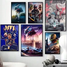 1pc/3PCS Wall Arts Posters Optional Frame 1 F1 Racing Driver Poster Sea Newspaper Printing Home Living Room Bedroom Entrance Bar Cafe Art Painting Decoration Frameless/Framed Canvas Art ,Wall Art With Frame