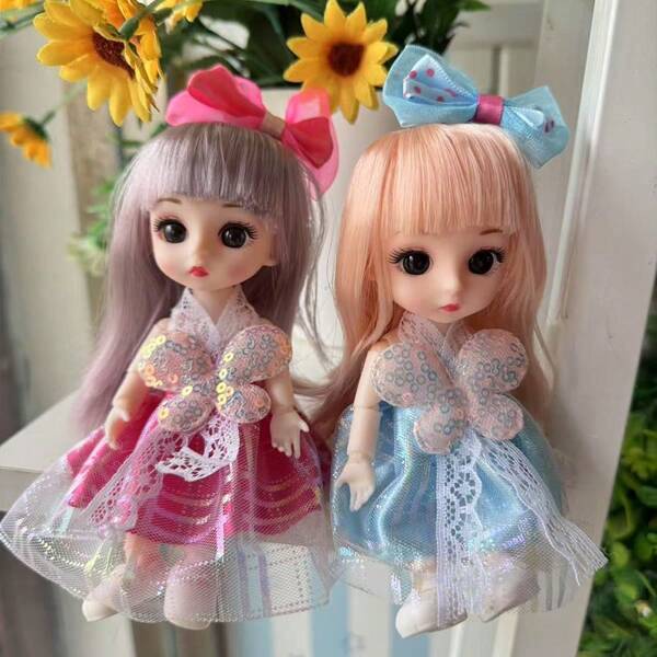 1pc 6-Inch 13 Joint Molly Doll For Girls, 17cm, Changeable Clothes, Cute Princess Set
