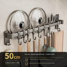 Kitchen Hooks No-Drill Hooks For Pots, Spoons, And Spatulas, Multi-Function Storage Rack, Hooks, Wall-Mounted Storage Rack, Kitchen Storage Utensils, Room Decoration, Suitable For Kitchen, Restaurant, Party, Camping, Gathering, Gift For Friends, Family Gift