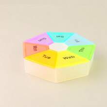 Boîte de rangement colorée à grande capacité de 7 jours