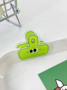 1/3/5pcs Cute Cartoon Big Eye Acrylic Clips, Waterproof Food Storage Bag Sealer, Durable Organizer Clips For Notes, Exams, Office Documents, Books, Kitchen Accessories