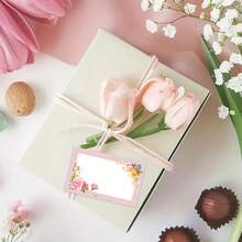 100 张花卉卡片、空白卡片、感谢卡、贺卡、便条卡、书写和邮寄卡片、小型企业用品、礼品卡、生日、独特设计、标签、节日、婚礼派对、学校用品、返校