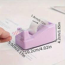 7pcs High Aesthetic Creative Desktop Tape Cutter - Cute And Stylish Office Desk Tape Cutter With Anti Slip Base - Ideal For Office And Home Use, Available In Multiple Colors Back To School