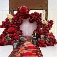 125 pezzi Kit per arco di palloncini rossi, decorazioni di palloncini fai da te per matrimoni, feste di compleanno, celebrazioni di anniversario, decorazioni per interni, feste di vacanza, raduni familiari, feste a tema, decorazioni per ballo