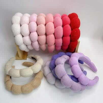 1pc Women Simple Cloud-Shaped Headband For Washing Face Hairband Hair Hoop ,Home,Skincare Headband