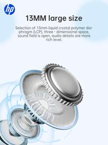 HP True Wireless Noise-Proof Earbuds, In-Ear Compatible With Apple And Other Devices, USB To Type-C, Includes Protective Case And Anti-Lost Lanyard, Great Gift