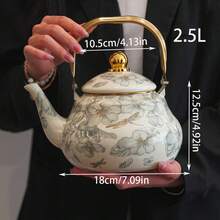 1 ấm trà sứ tráng men miệng nghiêng họa tiết chuồn chuồn và hoa cổ điển, đa chức năng cho mọi mùa, ấm đun nước chịu nhiệt tinh tế và thiết thực, ấm pha cà phê, ấm làm mát, ấm pha trà sữa, dầu chống dính và không vỡ, đồ trang trí nhà cửa chất lượng cao, quà tặng độc đáo cho tiệc sinh nhật, tụ họp ngày lễ, cắm trại ngoài trời - Nhiều màu - Xem 8