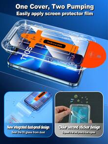 BOLLYMORE 2pcs High Definition Auto-Cleaning Screen Protector, Bubble-Free, High Clarity, Easy Installation, Compatible With IPhone 16e, 16 Pro Max, 16 Pro, 16 Plus, 16, 15 Pro Max, 14 Pro Max, 13 Mini, 12, 11, XS Max, XR Series Tempered Glass Screen Protector, Birthday, Gift For Family And Friends, Phone Screen Protector, Phone Accessories, Waterproof, Shockproof, Anti-Scratch, Anti-Fingerprint, Full Coverage - HD-2pcs - View 4