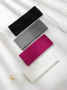 4pcs/1pc Plain Sport Headbands, Versatile Casual Sport Fashion Yoga Headband, Wide Edge Headpiece For Outdoor, Popular