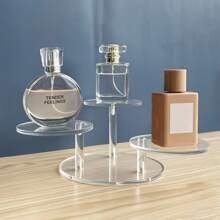 1pc Acrylic Storage Rack, Bedroom/Living Room Cosmetic Display Stand, Desktop Perfume & Sundries Organizer Shelf, Modern Decor