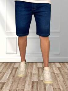 Wholesale Men's Bermuda Jeans Lycra Elastane - 寶藍色 - 查看 4
