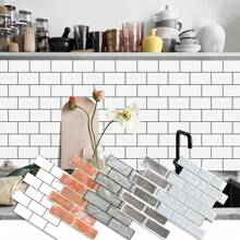 10 Peças/20 Peças/30 Peças Adesivos de azulejo 3D autoadesivos e reforçados, 27 x 27 cm Adesivos decorativos para renovação de parede doméstica, adequados para cozinha, varanda, pia, banheiro e sala de jantar Decoração de casa Decoração de parede Decoração de banheiro Papel de parede Acessórios de cozinha Itens de cozinha Decoração de cozinha Adesivos de parede Adesivo de parede