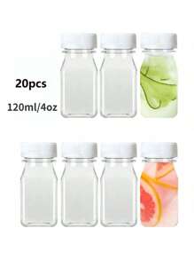 5/10/15 Pack Small Plastic Bottles For Liquids - Ginger Shot Bottles With Caps, Wellness Juice Shot - Freezer Friendly, Leak Proof, 4 Oz 5oz 8oz 12oz 16oz BottlesEmpty Plastic Juice Bottles, Reusable Water Bottles, Clear Bulk Drink Containers Thanksgiving, Halloween, And Christmas Are Applicable