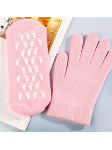 Moisturizing Glove And Sock, Gel Spa Moisturizing Therapy Sock & Glove, Soften Repairing Dry Cracked, Hands Feet Skin Care, Effective In Repair Dry And Chapped Hands And Feet Skin Care(4 PCS)