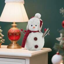 Christmas Snowman Table Decorations Cute Snowman Ornaments Collectible For Home - White - View 4