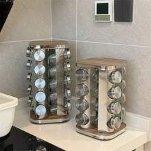 Rak Bumbu dan Rempah Berputar 360°, Rak Bumbu Logam dengan Tutup Stainless Steel, Organizer Penyimpanan Dapur Multifungsi, Stoples Bumbu Dua Lapis, Rak Botol Bumbu yang Dipasang di Dinding, Organizer Bumbu Meja Dapur, Baki Bumbu Berputar, Stoples Bumbu Anti Karat, Rak Penyimpanan Dapur, Rak Bumbu Minimalis Modern, Organizer Botol Bumbu Masak, Set Kotak Bumbu Praktis - MultiWarna - View 3