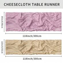Cheesecloth Table Runner, Suitable For Bridal Shower Decorations, Weddings, Thanksgiving, Christmas, And Birthday Celebrations. Cheesecloth Spring Table Runner For Shower Bridal Wedding Decoration Gauze Rustic Table Runner For Party First Communion Centerpiece Engagement.