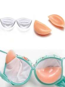 1 Pair Silicone Bra Pads-Soft And Elastic Bra Pads For Enlarging And Gathering Small Breasts - Multicolor - View 3
