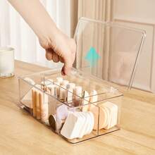1 pièce de boîte de rangement avec compartiments empilables en plastique, convenant aux armoires de cuisine, plans de travail, boîtes de rangement pour sachets de thé et de café, avec 8 compartiments transparents, paniers, boîtes et contenants pour l'organisation de la maison