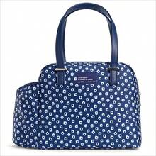 Fit & Fresh Laketown Women's Lunch Bag Large Insulated Tote Bag Includes 2  Containers And 1  Slim Ice Navy Dot - 1 - View 2
