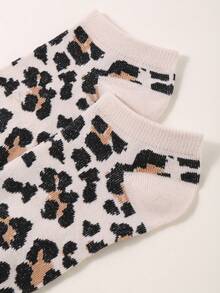 10双豹纹猎豹印花女士短袜,简约休闲舒适,时尚轻便短袜,船袜,四季皆宜,返校季跑步运动徒步训练袜,舒适透气,万圣节圣诞节礼物 - 彩色 - 查看 6