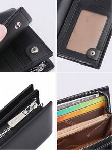 GERUOLA Billetera larga de cuero genuino para hombres, monedero con función multifuncional anti-robo con ranuras para tarjetas, diseño minimalista, de alta calidad en cuero vacuno, regalo perfecto para hombres, día del padre, fiestas, casual y moda, anti-escaneo - Café integral - Ver 7