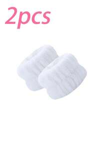 3pcs/Set Upgraded Thick Sponge Spa Headband And Wristband Set For Women, Suitable For Washing Face, Makeup, Skincare, SPA Use, Fluffy Sponge Headband And Wristband, Also Suitable As Birthday, Holiday, Date Gift For Family, Friends, Partners (3/2/1pc Available)