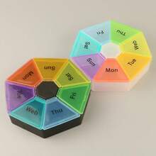 Boîte de rangement colorée à grande capacité de 7 jours