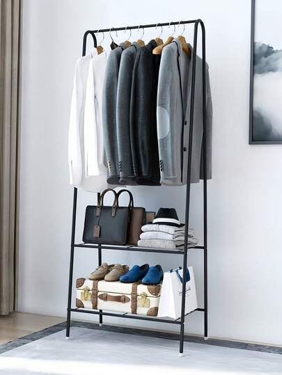 1개 휴대용 삼각 금속 옷걸이, 모자, 신발 정리함, 다기능 사용, 옷장 보관 선반, 이동 가능 및 간편한 조립, 거실, 침실, 사무실, 휴일 선물, 발렌타인데이 선물에 적합