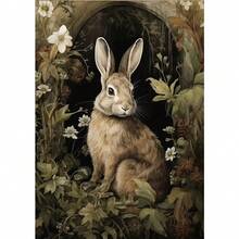 1 Stück Geschenk Vintage Dark Academia Ästhetik Tier Poster Kaninchen, Hirsch, Krähe, Fuchs Drucke Leinwand Malerei Wandkunst Bilder für Raum Zuhause Dekoration optional mit Rahmen - Verschiedenfarbig - Übersicht 14