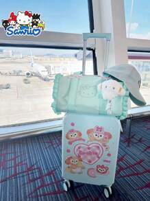 Sanrio 1pc Sanrio Hello Kitty Large Capacity Travel Bag, Mint Green Women Shoulder Bag, Handbag, Zipper Closure, Ideal Gift For Daily Commute, Short Trip, Outdoor, Street Photography, Christmas