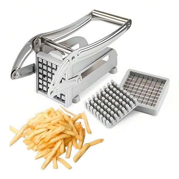 Aparelho P/ Batata Palito Fino Grosso Cortador Manual Inox