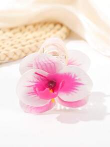 1pc Fashionable Bohemian Style Orchid Hair Clip, Suitable For Daily Wear, Beach, Vacation, Photo Shooting, Spring/Summer New Arrival - Multicolor - View 3